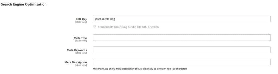 SEO Magento meta tags