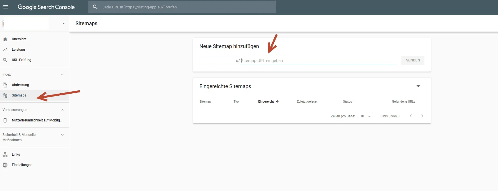 Speeding up indexing with a sitemap