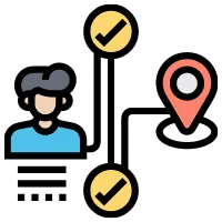 Schematische Darstellung der Phasen einer Customer Journey vom Werbebanner bis zum Kauf