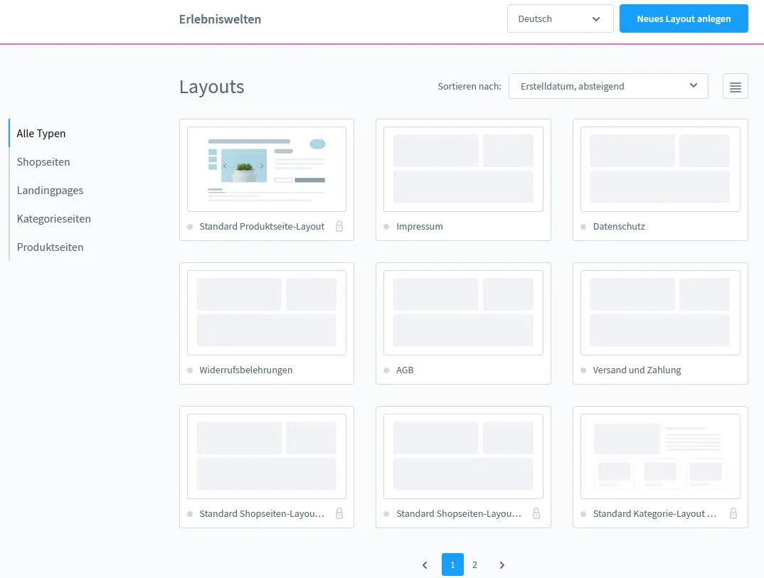 Shopping Experiences as landing pages for link building