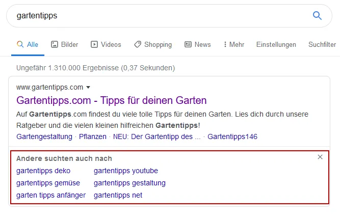 People Also Search For… short-click box example