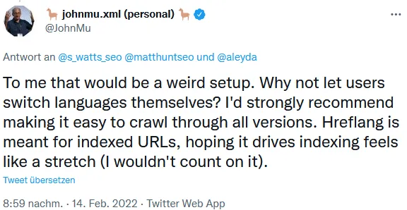  John Müller's statement on International SEO