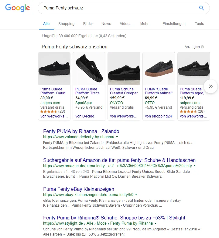 commercially driven search