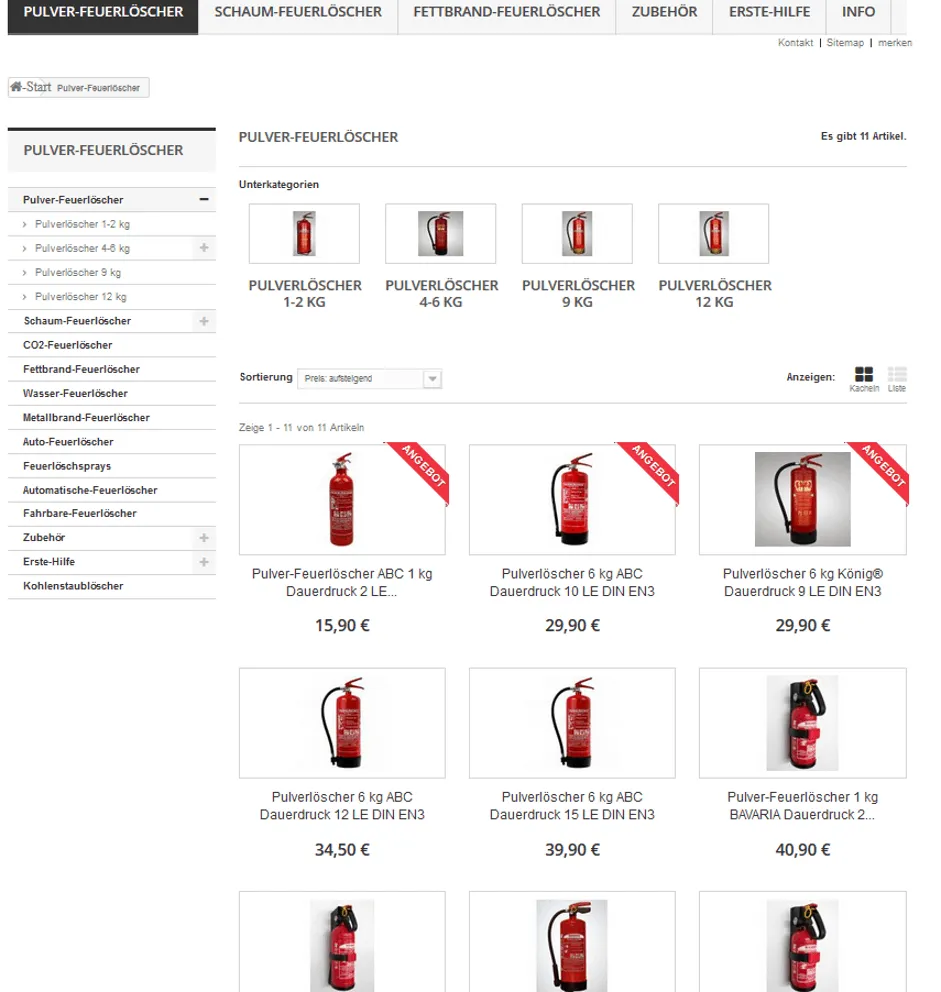 Products directly in the main category