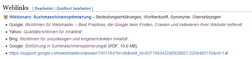 Web links