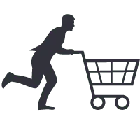 Beispiel-Customer-Journey beim Kauf eines Heimfitnessgeräts mit den Touchpoints Fernsehen, Google-Suche und Facebook-Anzeige