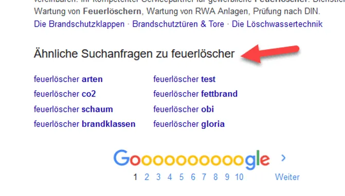 Search queries for keyword ideas