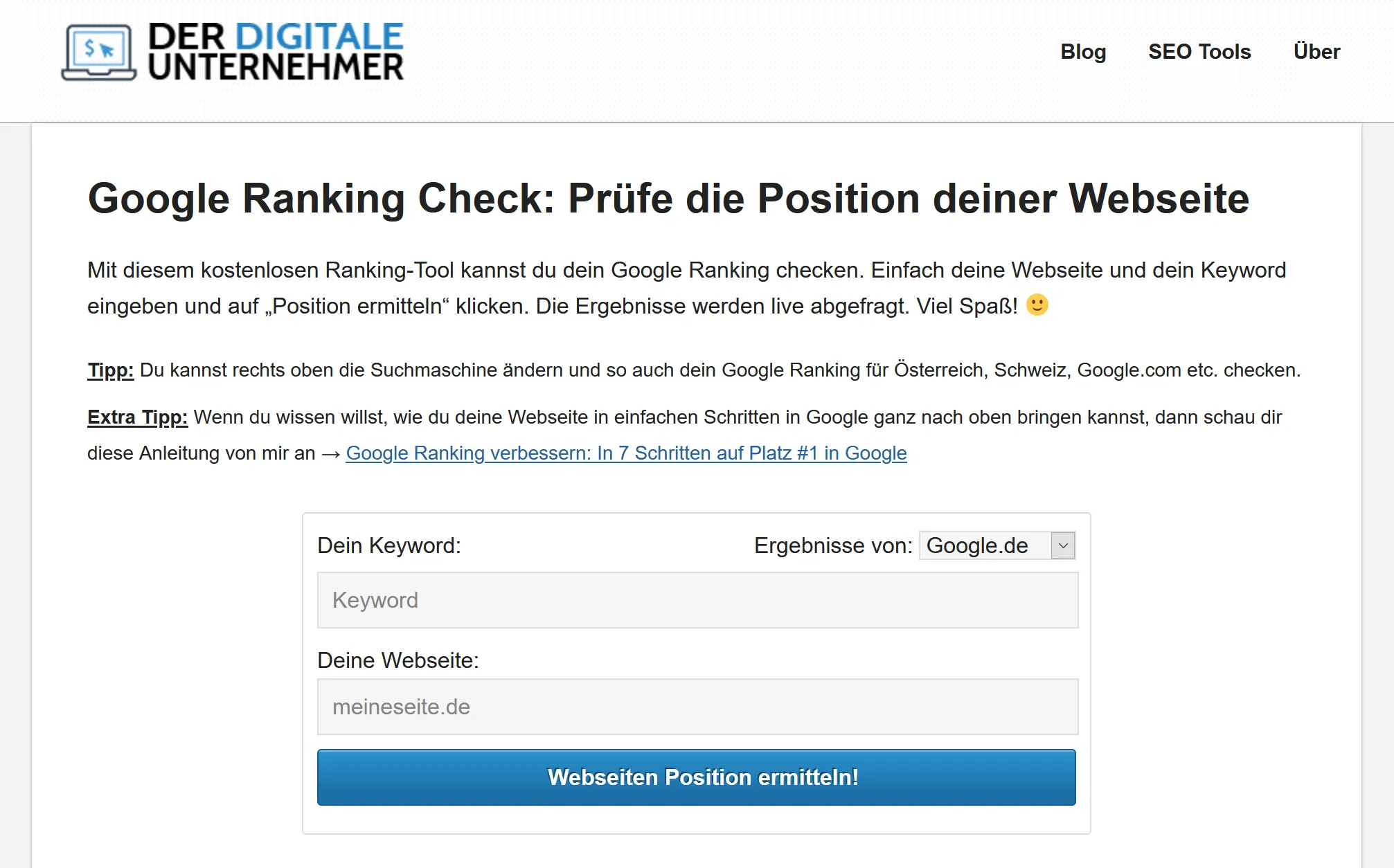 The Google Ranking checker example