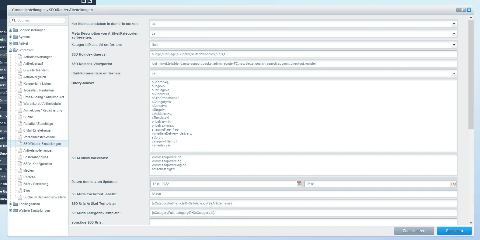 Shopware 5 SEO Router