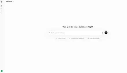 ChatGPT mit SearchGPT – Screenshot der Startseite