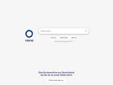 Nona.de – Screenshot der Startseite