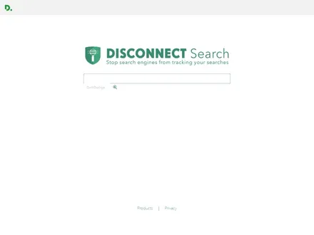 Disconnect Search – Screenshot der Startseite