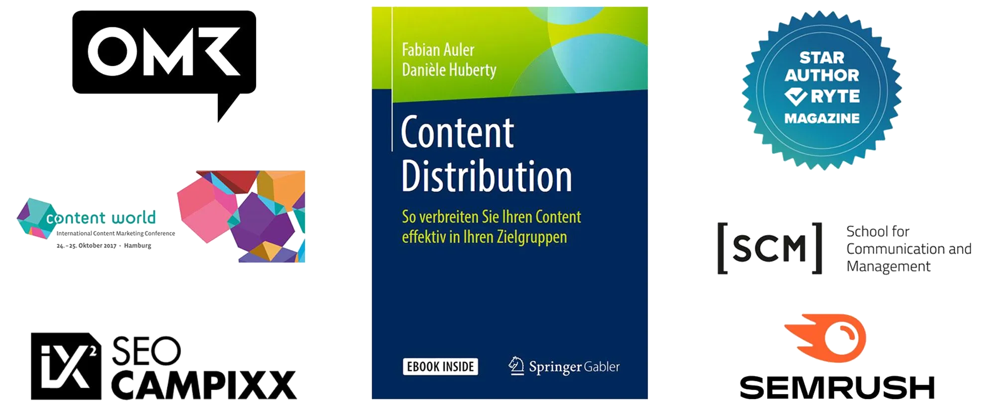 Bekannt aus: OMR, Content World, SEO Campixx, Springer Gabler, Ryte, SCM, Semrush