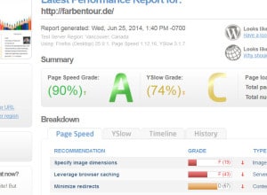 Page Speed mit gtmetrix messen