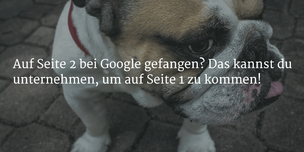 Nach vorne kommen bei Google