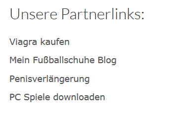 Partnerlinks Sidebar