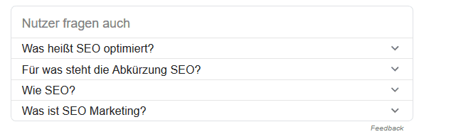 Nutzer fragen auch bei Google
