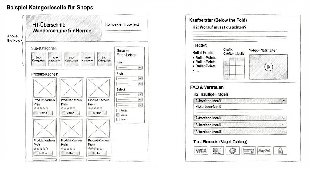 Beispielaufbau Kategorieseite für SEO 1