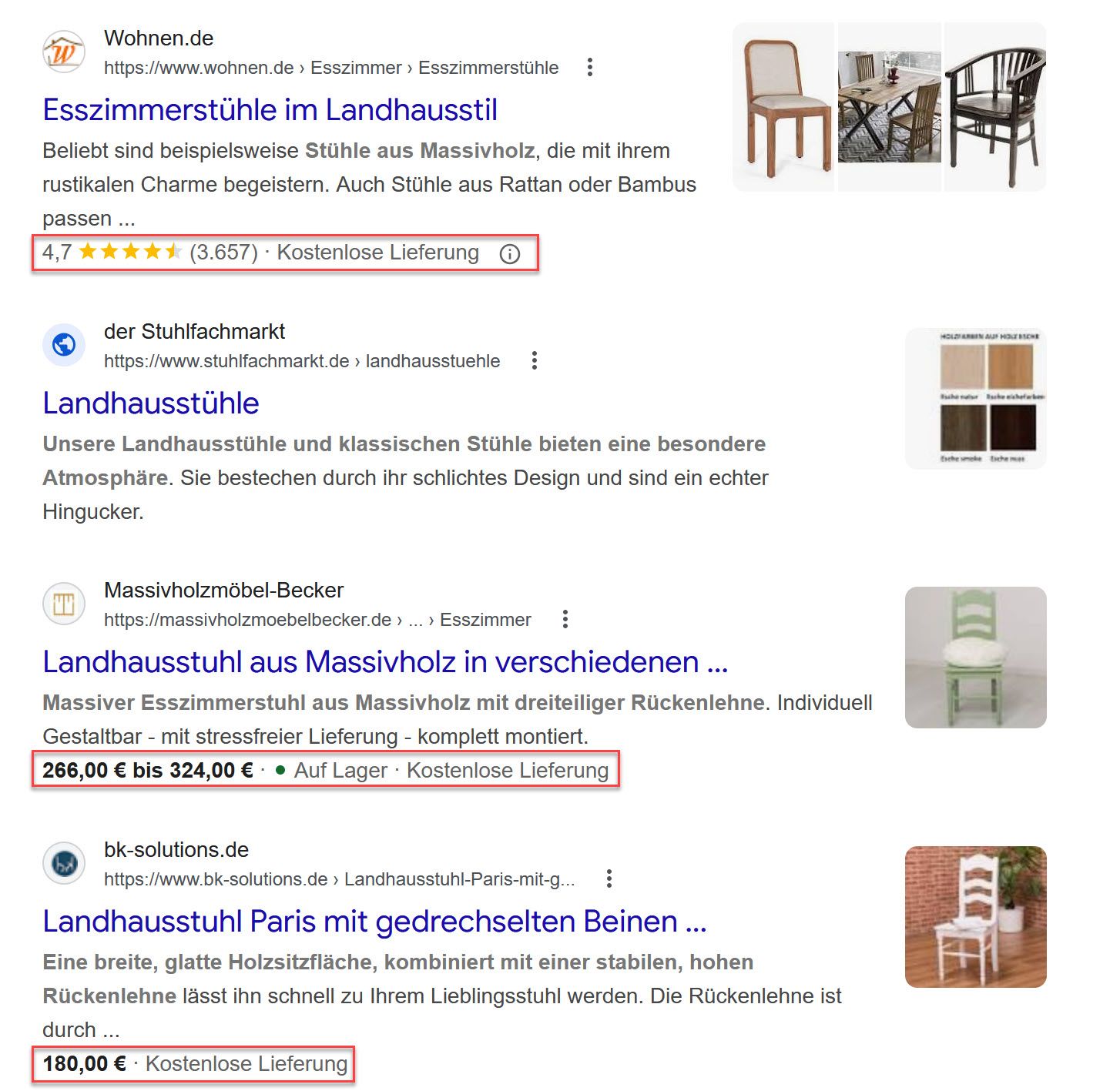 Schema Daten Produkte