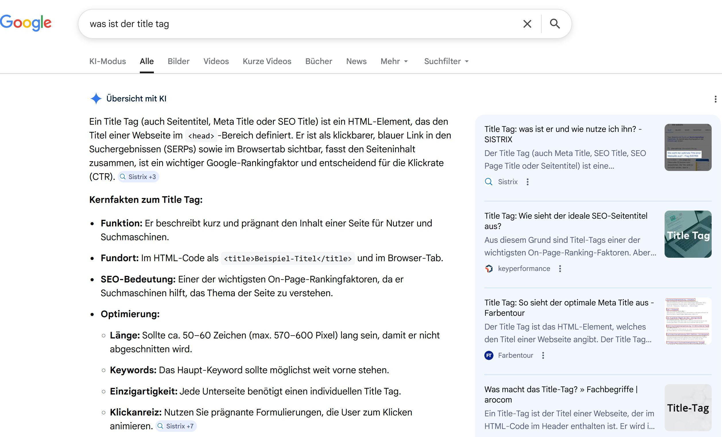 AI Overviews Beispiel